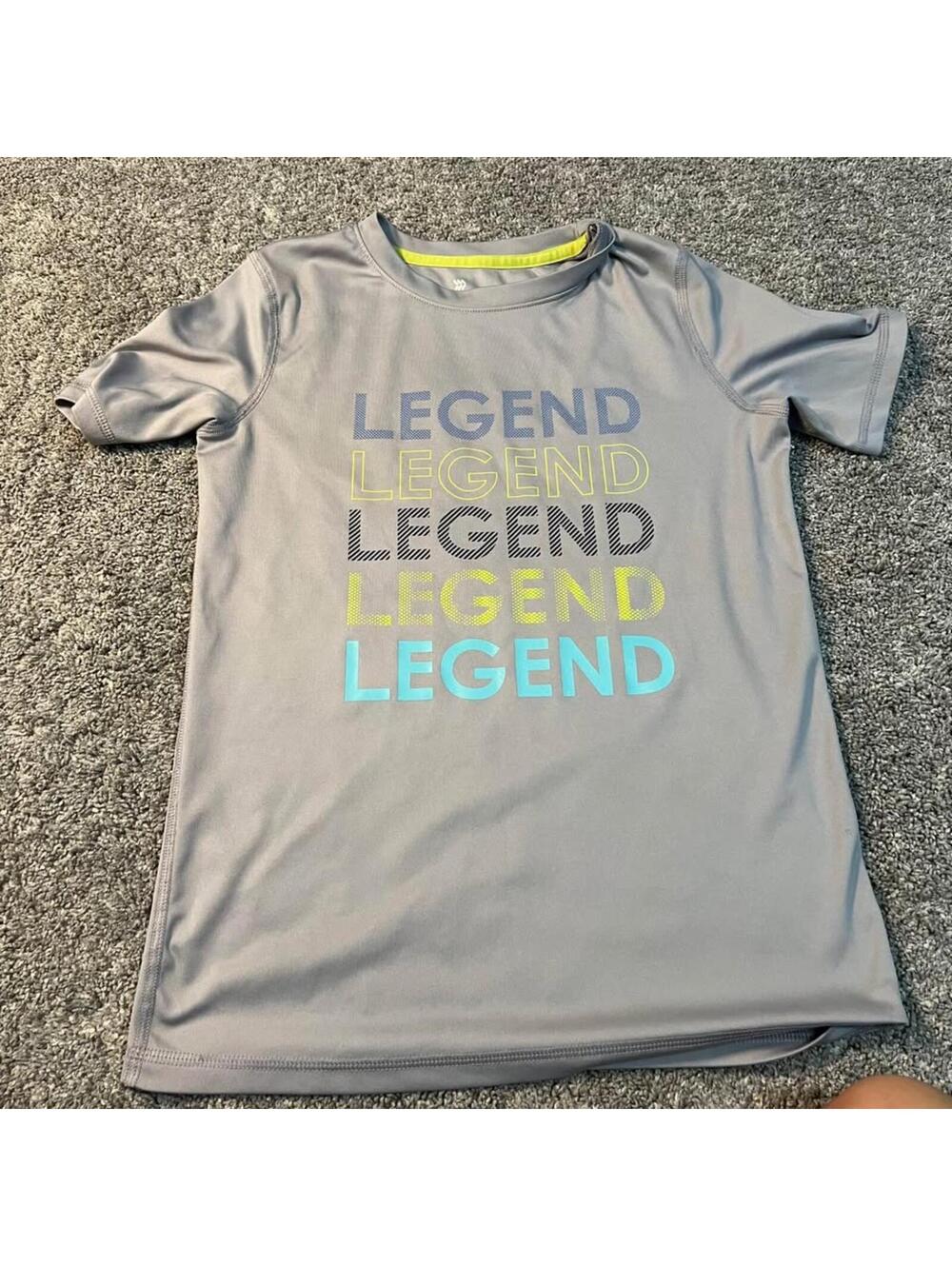 All In Motion Boy’s Youth Gray LEGEND T-shirt size L (12/14)